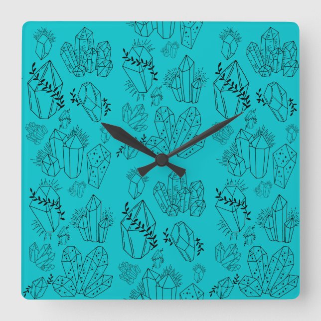 Reloj Cuadrado Cristales (Anverso)