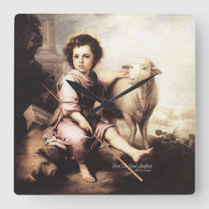 Reloj Cuadrado Cristo El Buen Pastor