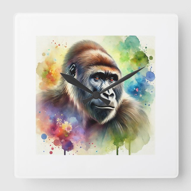 Reloj Cuadrado Cross River Gorilla 200724AREF119 - Watercolor (Anverso)