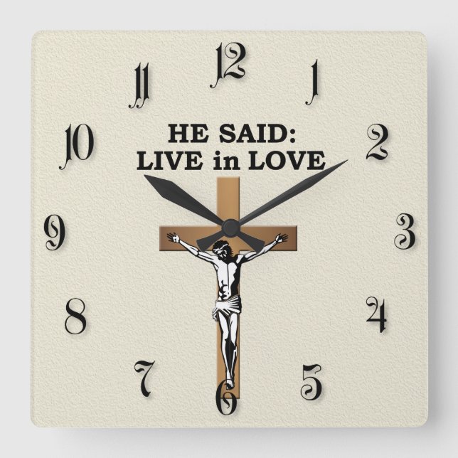 Reloj Cuadrado Crucifix (Anverso)
