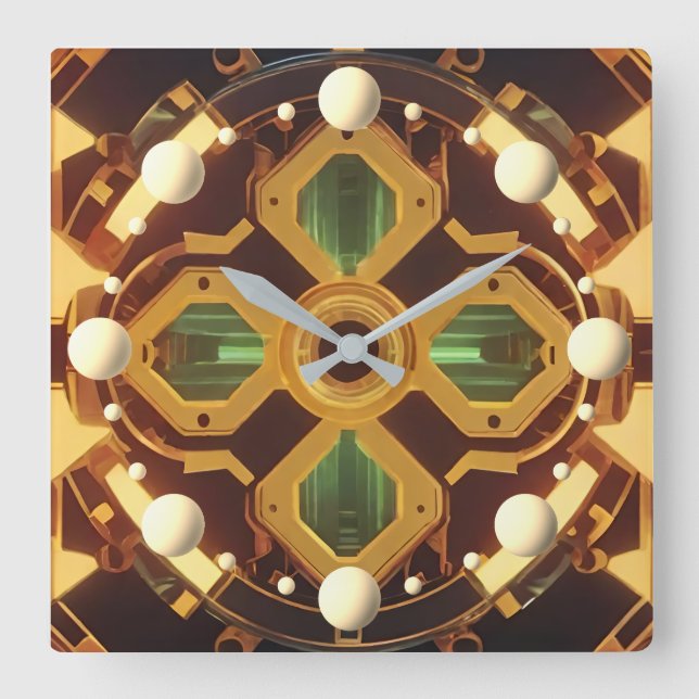 Reloj Cuadrado cruzar (Anverso)