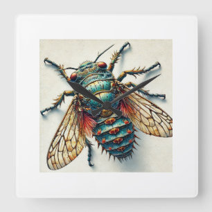 Reloj Cuadrado Cryptaspasma Insect 300724IREF251 - Watercolor