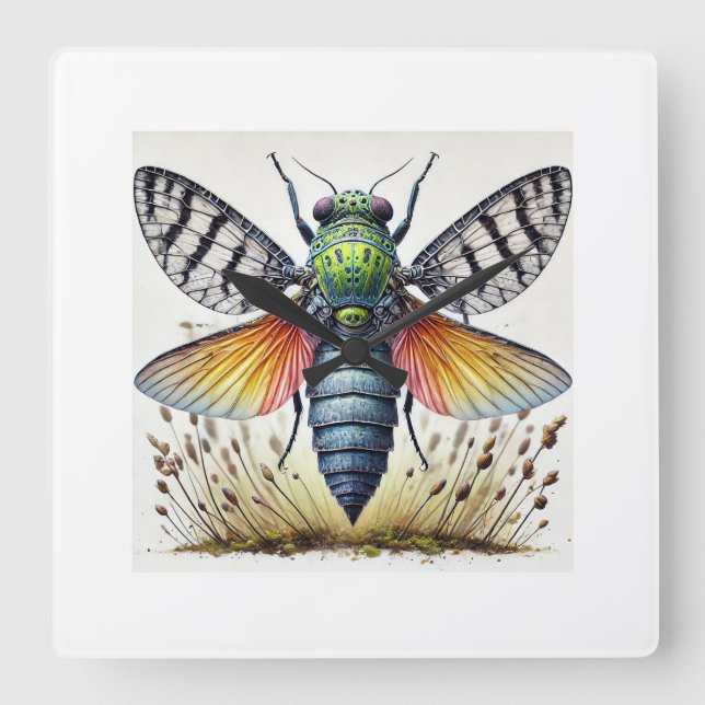 Reloj Cuadrado Cryptoptila dorsal view painting 110924IREF217 - W (Anverso)