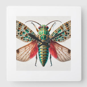 Reloj Cuadrado Ctenolepisma insect 150724IREF102 - Watercolor