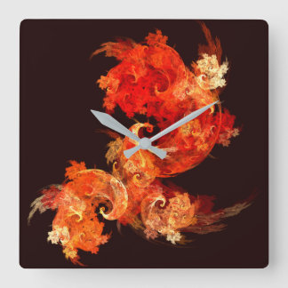 Reloj Cuadrado Cuadrado de arte abstracto de canto