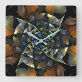 Reloj Cuadrado Cuadrado de arte abstracto del volante