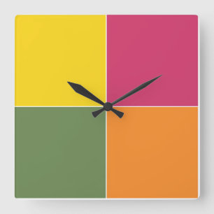 Reloj Cuadrado Cuadrados de cítricos de juego
