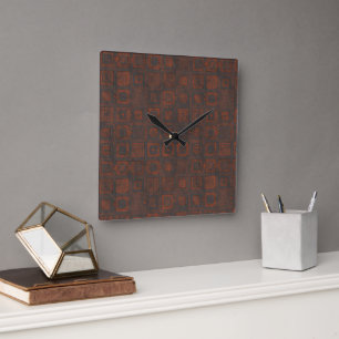 Reloj Cuadrado Cuadrados de metal oxidado