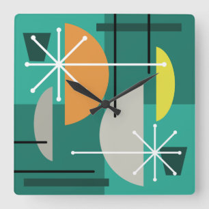 Reloj Cuadrado Cuadranas geométricas Arte abstracto