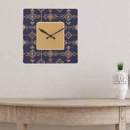 Reloj Cuadrado Cuadrícula celeste