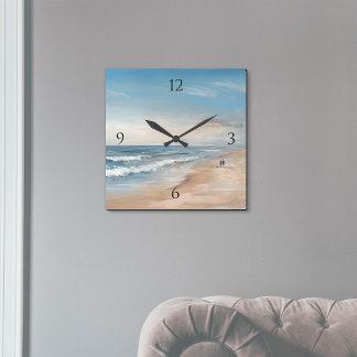 Reloj Cuadrado Cuadros de Ocean Beach