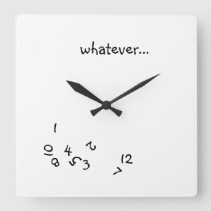 Reloj Cuadrado Cualquier en punto