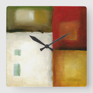 Reloj Cuadrado Cuatro coloridos Rectángulos de Chariklia Zarris