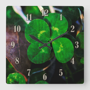 Reloj Cuadrado Cuatro Leaf Clover Lucky