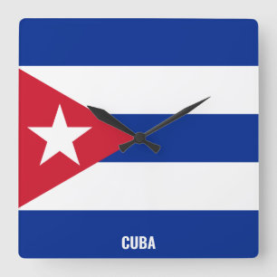 Reloj Cuadrado Cuba Flag Dazzling Patriotic