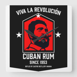 Reloj Cuadrado Cuba Libre Rum Drinkers Revolution