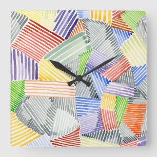 Reloj Cuadrado Cubierta cruzada I