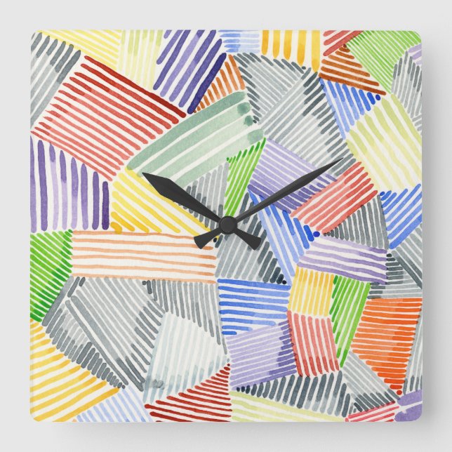 Reloj Cuadrado Cubierta cruzada I (Anverso)