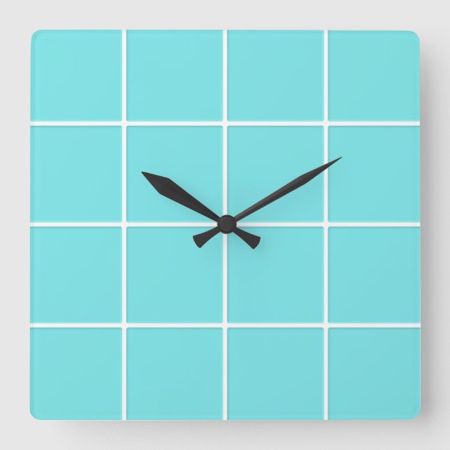Reloj Cuadrado Cubierta cuadrada como patrón de comprobación (Anverso)