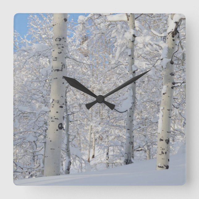 Reloj Cuadrado Cubierta de nieve, cresta de desolación-trampa (Anverso)