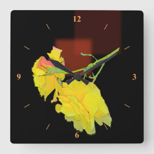 Reloj Cuadrado Cubist Rose