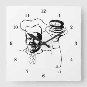 Reloj Cuadrado Cuello de pared del chef de Guay