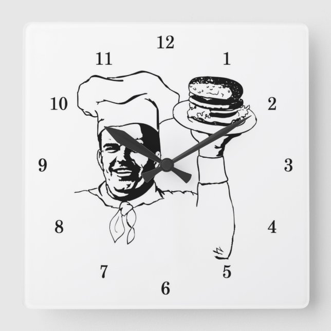 Reloj Cuadrado Cuello de pared del chef de Guay (Anverso)