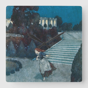 Reloj Cuadrado Cuento de Hadas Antiguo, Cenicienta por Edmund Dul