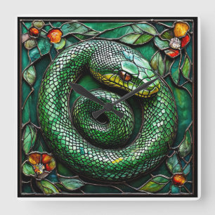 Reloj Cuadrado Culebra Verde