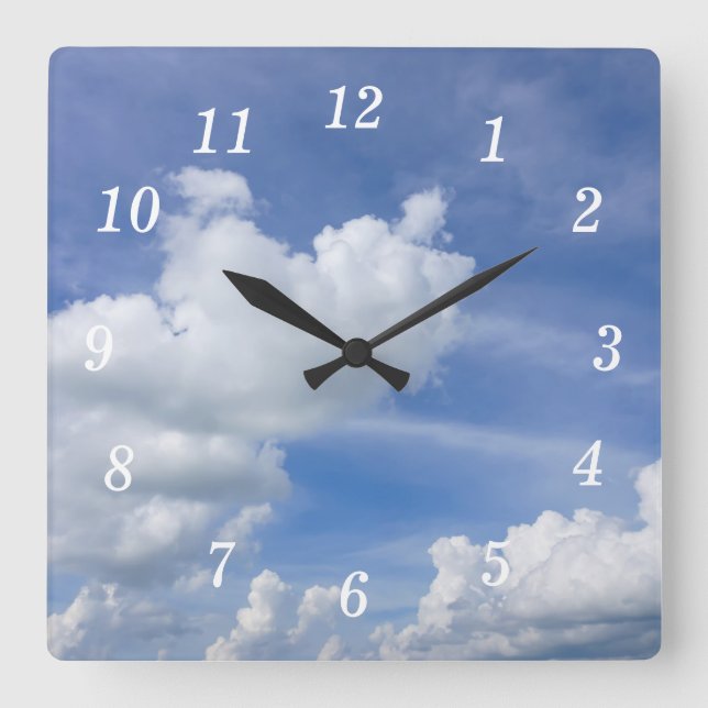 Reloj Cuadrado Cumulus Pase Wall Clock (Anverso)