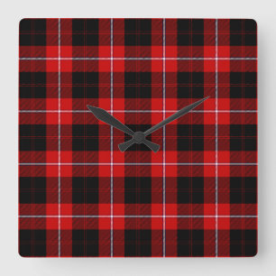 Reloj Cuadrado Cunningham Tartan Red Black Plaid