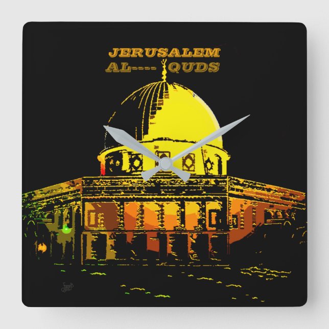 Reloj Cuadrado Cúpula de la roca, Jerusalén (Anverso)