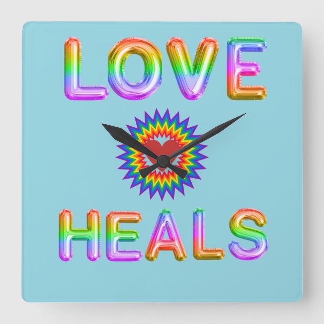 Reloj Cuadrado Curas de amor (Anverso)