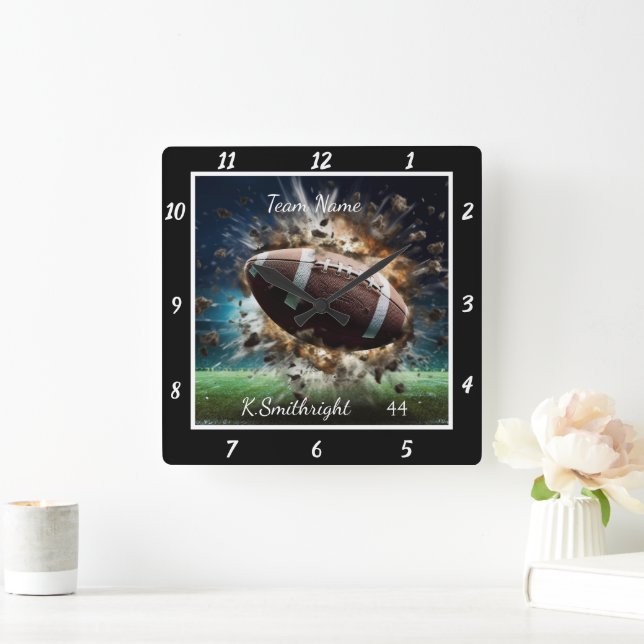 Reloj Cuadrado Custom Action Football  (Hogar)