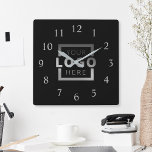 Reloj Cuadrado Custom Company Logo Promotional Branded<br><div class="desc">Add your custom business corporate logo to create a unique wall clock. Makes a great promotional giveaway or corporate gift for customers,  vendors,  employees or other special people. Choose from different clock shapes and sizes. No minimum quantity,  no setup fees.</div>