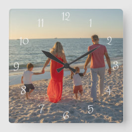 Reloj Cuadrado Custom Family Photo