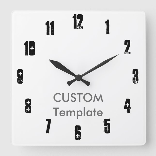 Reloj Cuadrado Custom Large 10.75" Square Wall Clock AMBULANCE S. (Anverso)