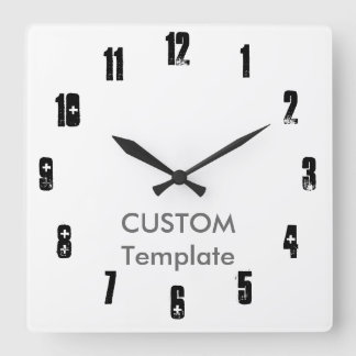 Reloj Cuadrado Custom Large 10.75" Square Wall Clock AMBULANCE S.