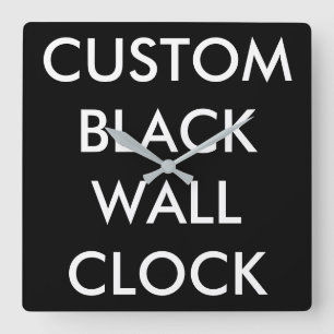 Reloj Cuadrado Custom Personalized BLACK Large Square Wall Clock