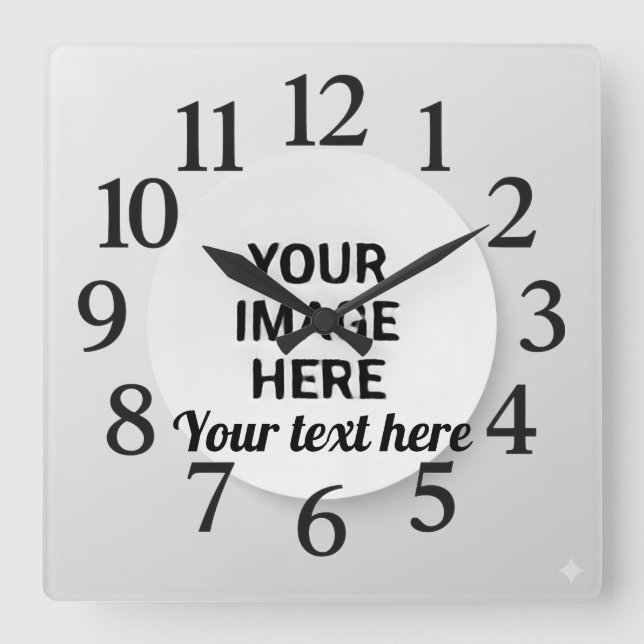 Reloj Cuadrado Customized Wall Clock (Anverso)