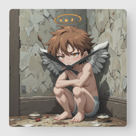 Reloj Cuadrado Cute Cupid valentine no está inspirado