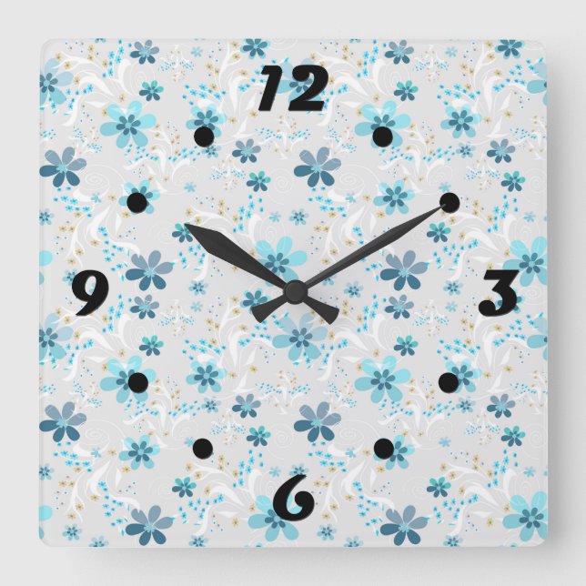 Reloj Cuadrado Cute floral pattern , flowers , floral pattern (Anverso)