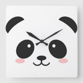 Reloj Cuadrado Cute Happy Face Panda