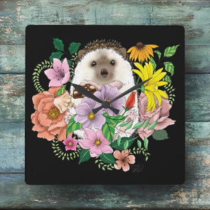 Reloj Cuadrado Cute Hedgehog