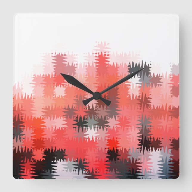 Reloj Cuadrado CUTE Patrón multicolor (Anverso)