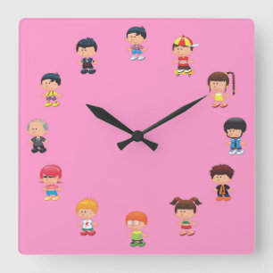 Reloj Cuadrado Cute Personalizado Kid