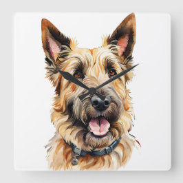 RELOJ CUADRADO CUTE SHAGGY BERGER PICARD DOG