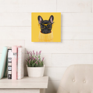 Reloj Cuadrado Cutest Baby Animals   French Bulldog Sunglasses