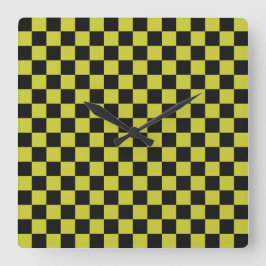 Reloj Cuadrado Cyber lyme checkerboard pattern