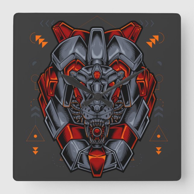 Reloj Cuadrado Cyborg (Anverso)